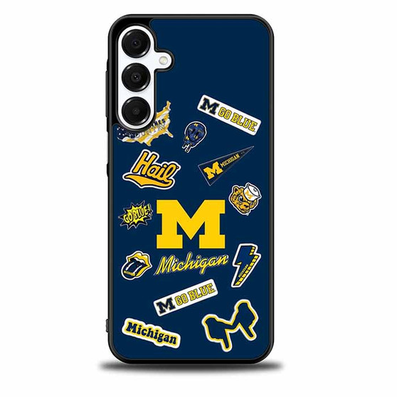 Michigan Wolverines themed decals Samsung Galaxy A16 5G Case