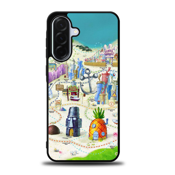 Spongebob Squarepants Maps Samsung Galaxy A36 5G Case