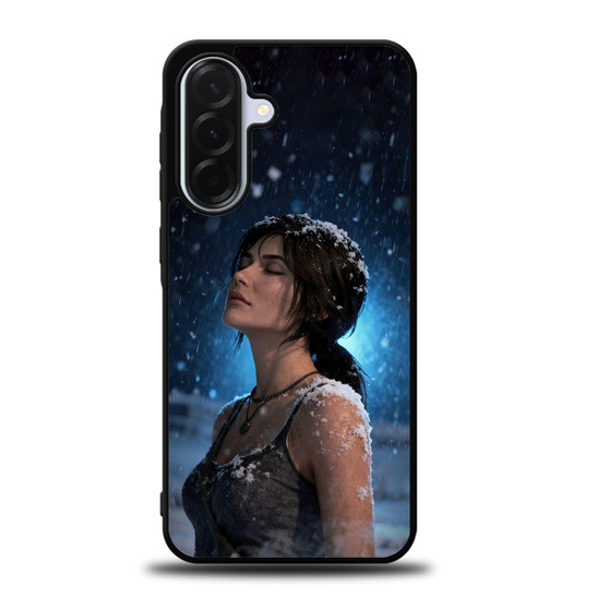Tomb Rider Lara Croft in Snow Samsung Galaxy A36 5G Case