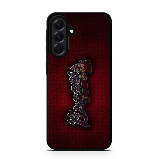 Atlanta Braves Red Metal Style Samsung Galaxy A56 Case