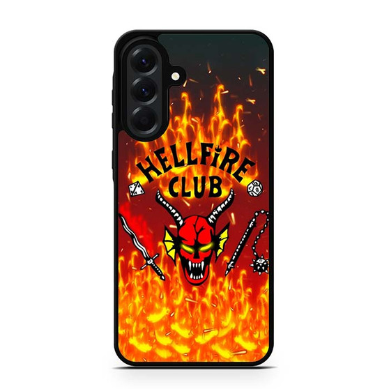 Stranger Things Hellfire Club on Fire Samsung Galaxy A56 Case