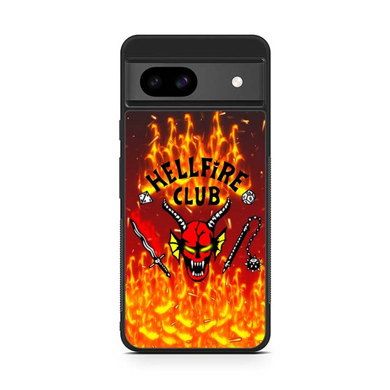 Stranger Things Hellfire Club on Fire Google Pixel 8a Case