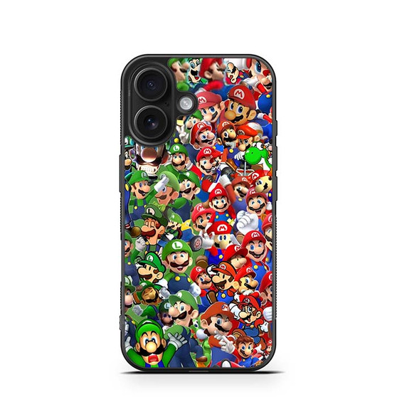 Mario Luigi Collages iPhone 16 Series Case