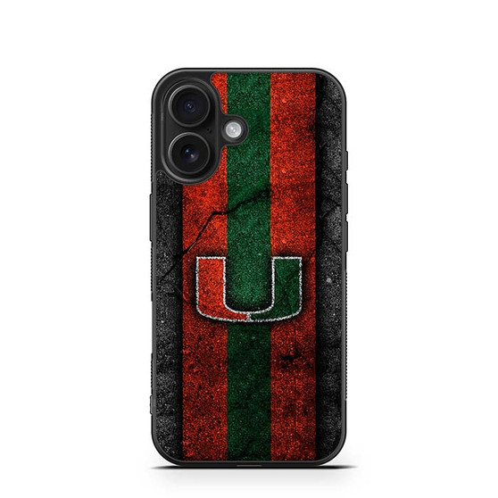 Miami Hurricanes  Asphalt Style iPhone 16 Series Case