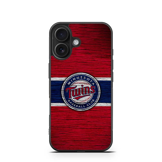 Minnesota Twins Wooden textur iPhone 16 Series Case