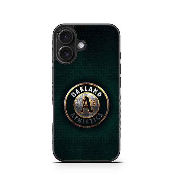 Oakland Athletics Green metal iPhone 16 Series Case