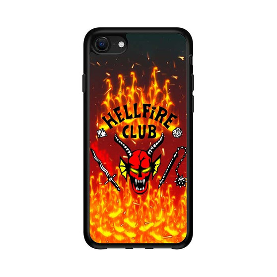 Stranger Things Hellfire Club on Fire iPhone 16e Case