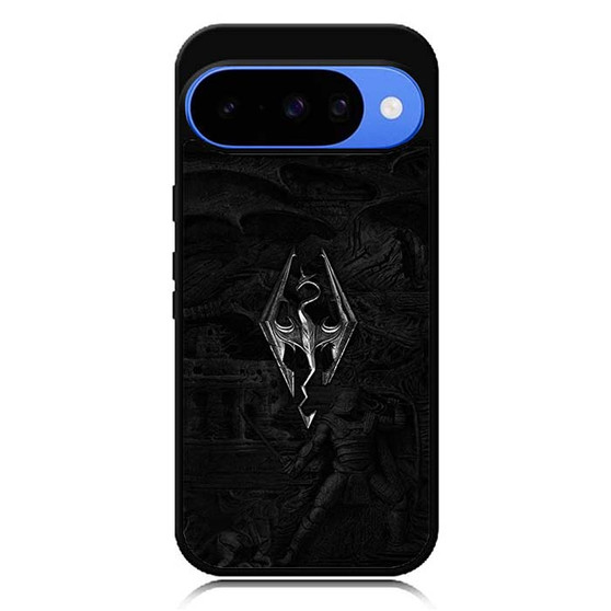 Skyrim V Metal Logo Google Pixel 10 Series Case