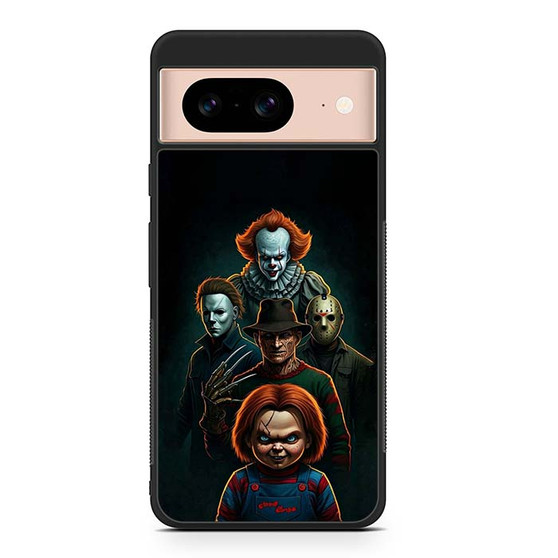 Pennywise Micheal Myers Jason Voorhees and Chucky Google Pixel 8 Case