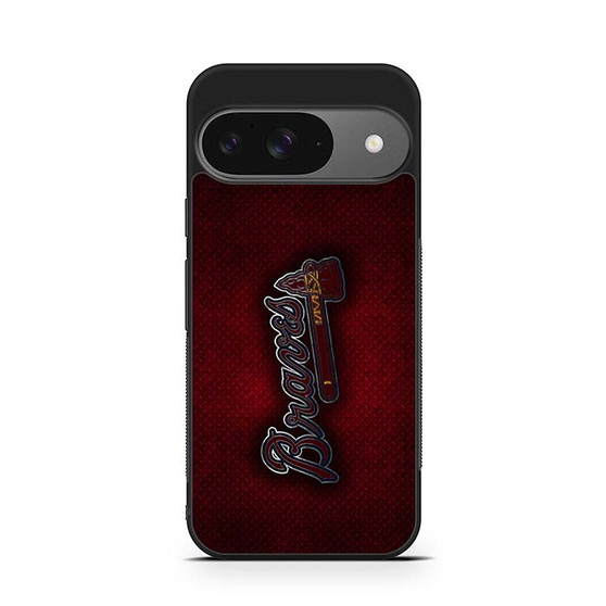 Atlanta Braves Red Metal Style Google Pixel 9 Series Case