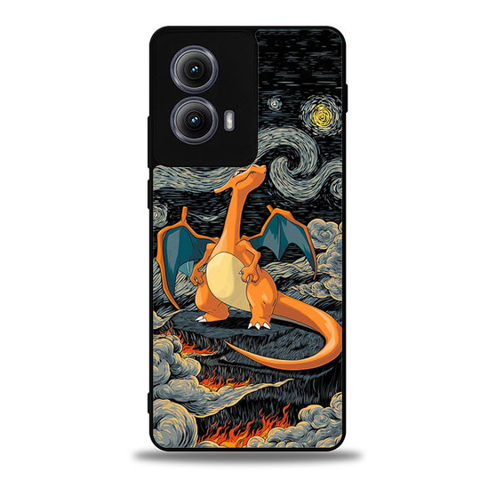 Charizard Inferno Beneath the Starry Night Pokemon Moto Edge Case