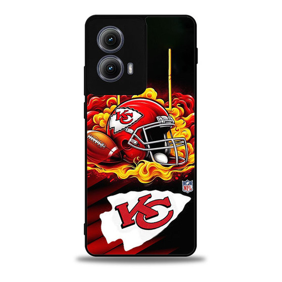KC chiefs On Fire Moto Edge Case