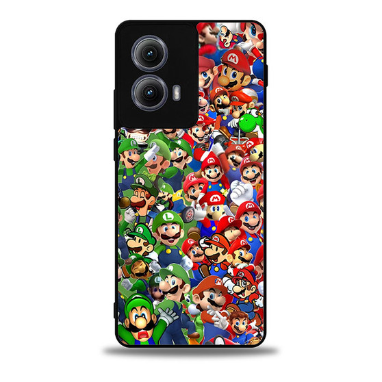 Mario Luigi Collages Moto Edge Case