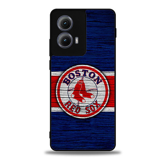 Boston Red Sox Wooden Style Moto Edge Case