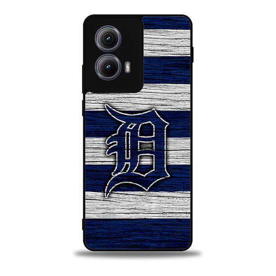 Detroit Tigers Wooden Style Moto Edge Case