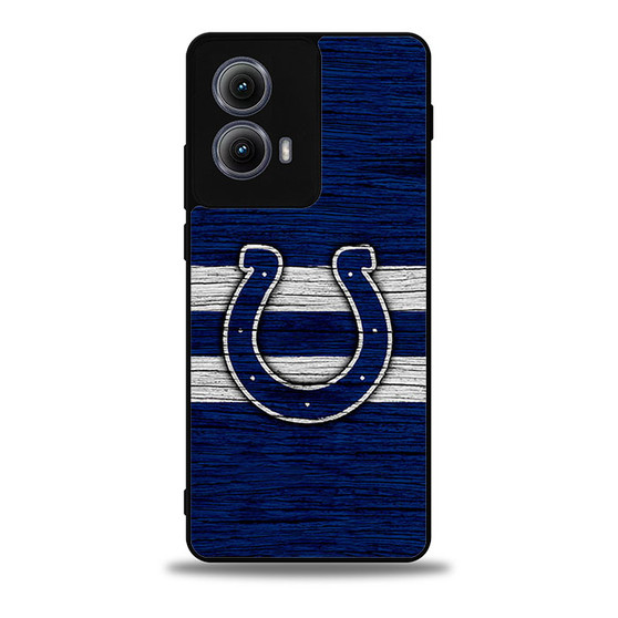 Indianapolis Colts Wooden Style Moto Edge Case
