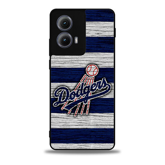 Los Angeles Dodgers Wooden Style Moto Edge Case