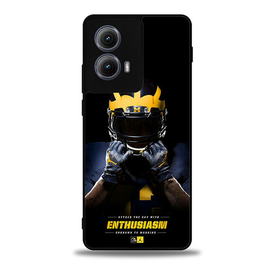 Michigan Wolverines Enthusiasm Moto Edge Case