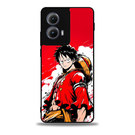 One Piece Series Luffy in red Moto Edge Case