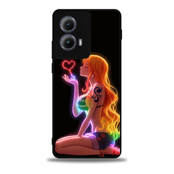 One Piece Series Nami Neon Art Moto Edge Case
