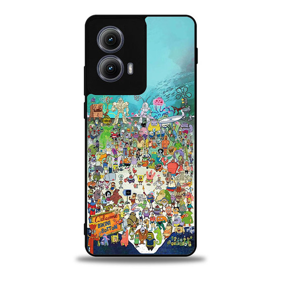 Spongebob Squarepants All Characters Moto Edge Case