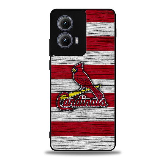 St Louis Cardinals Wooden Style Moto Edge Case