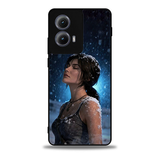 Tomb Rider Lara Croft in Snow Moto Edge Case