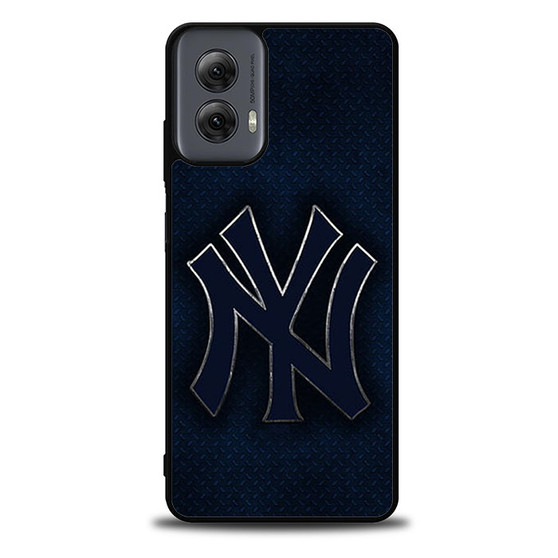 New York Yankees Blue metal Moto G Power Case