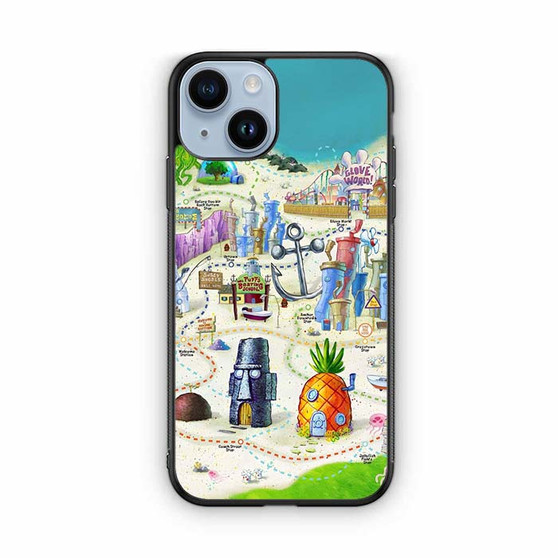Spongebob Squarepants Maps iPhone 14 Series Case