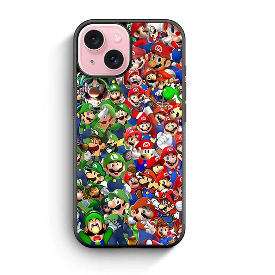 Mario Luigi Collages iPhone 15 Series Case