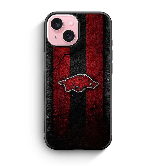 Arkansas Razorbacks Asphalt Style iPhone 15 Series Case