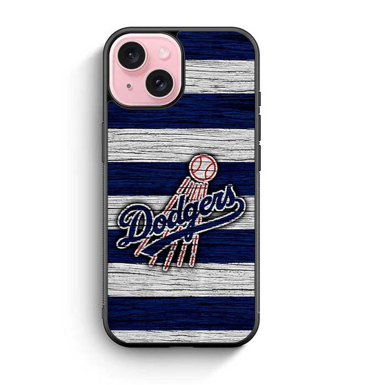 Los Angeles Dodgers Wooden Style iPhone 15 Series Case