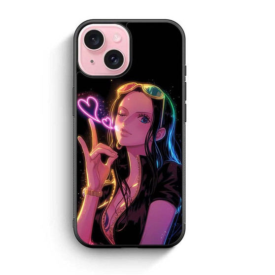 One Piece Series Nico Robin Neon Art iPhone 15 Series Case