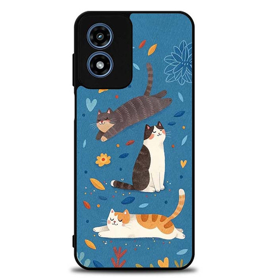 Cute Cats Motorola Moto G Play 2024 Case