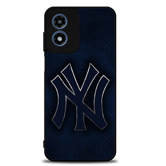 New York Yankees Blue metal Motorola Moto G Play 2024 Case