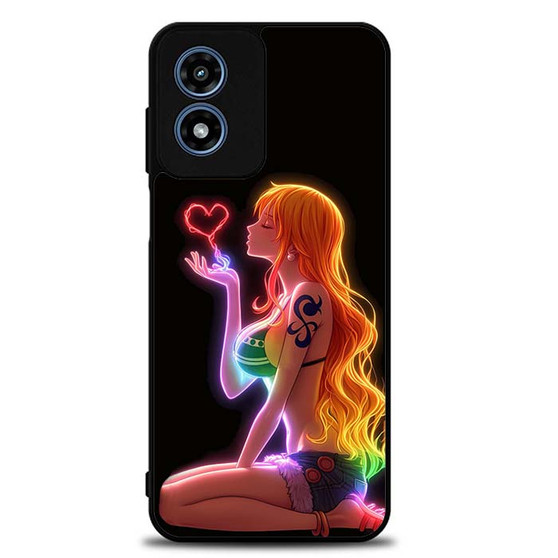 One Piece Series Nami Neon Art Motorola Moto G Play 2024 Case