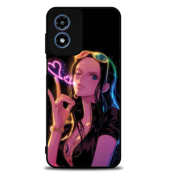 One Piece Series Nico Robin Neon Art Motorola Moto G Play 2024 Case