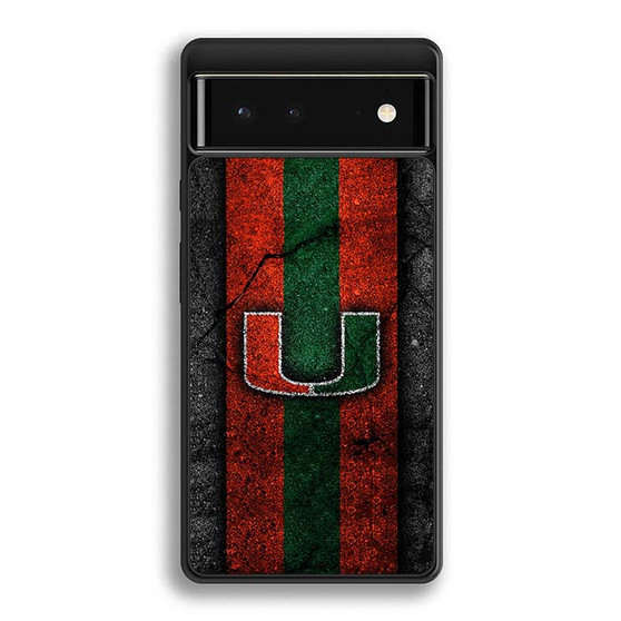 Miami Hurricanes  Asphalt Style Google Pixel 6/ Google Pixel 6a/ Google Pixel 6 Pro Case