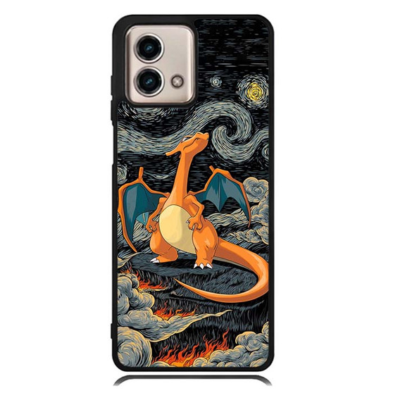 Charizard Inferno Beneath the Starry Night Pokemon Motorola Moto G Stylus Case