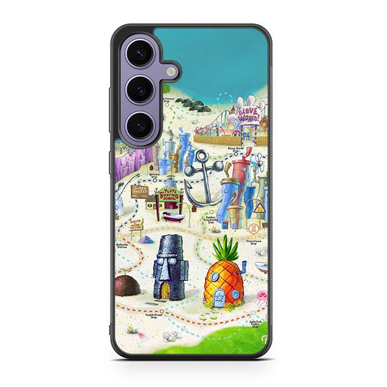 Spongebob Squarepants Maps Samsung Galaxy S24 Series Case