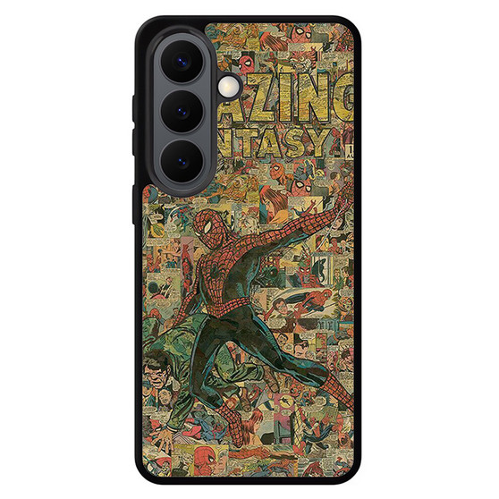 Amazing Spiderman Comic Pattern Samsung Galaxy S26 Case
