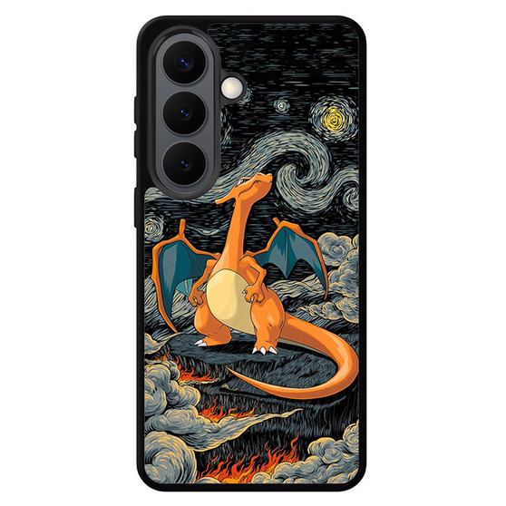 Charizard Inferno Beneath the Starry Night Pokemon Samsung Galaxy S26 Case