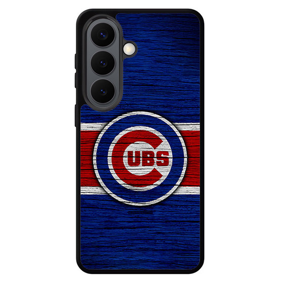 Chicago Cubs Wooden Style Samsung Galaxy S26 Case