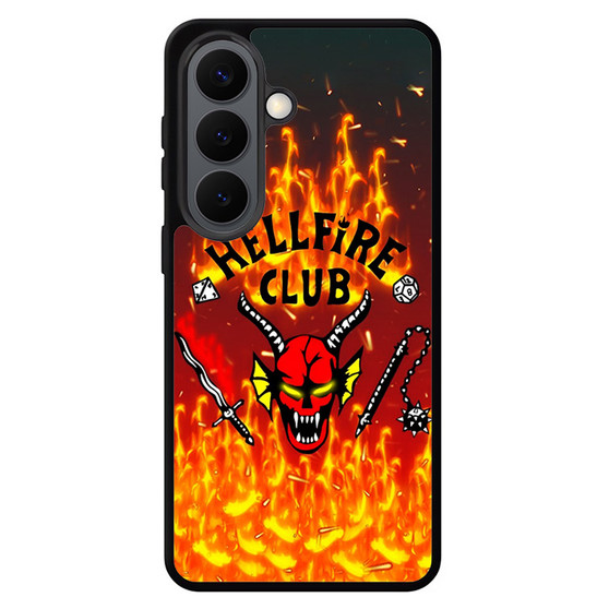 Stranger Things Hellfire Club on Fire Samsung Galaxy S26 Case