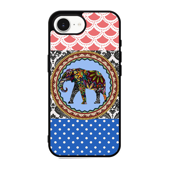 elephant aztec floral art iPhone 17e Case