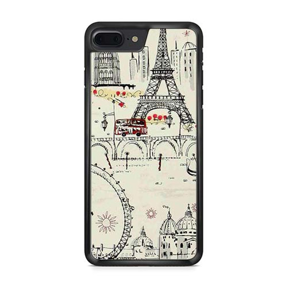 Paris Effel Tower Sketsa iPhone 7 | iPhone 7 Plus Case