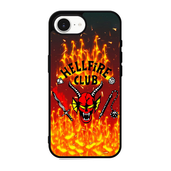 Stranger Things Hellfire Club on Fire iPhone 17e Case