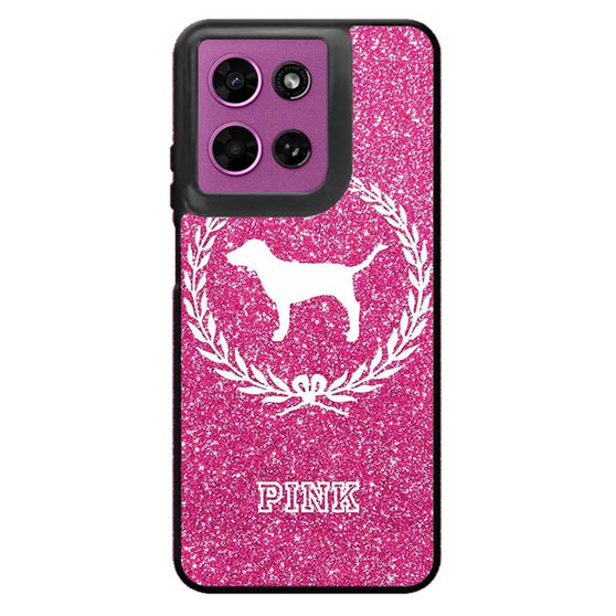 Glitter Pink Dog Logo Motorola Moto G 2026 Case
