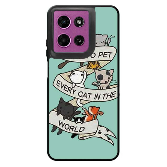 I want to pet every cat in the world Motorola Moto G 2026 Case