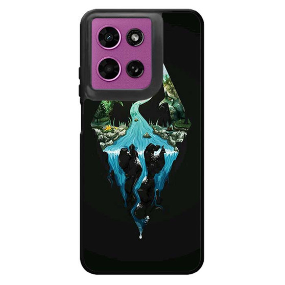 Skyrim Logo in Nature Motorola Moto G 2026 Case